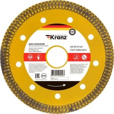 Диск алмазный KRANZ (KR-90-0143) Диск алмазный отрезной ультратонкий 180x25,4/22,2x1,8x10 мм