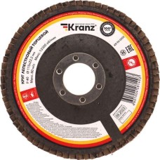 Торцевой круг KRANZ (KR-90-0005) Круг лепестковый торцевой, P40, 115х22,2мм