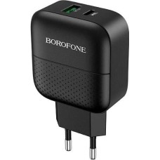 СЗУ BOROFONE (6931474727336) BA46A Black СЗУ 1USB 3.0A QC3.0 быстрая зарядка