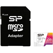SILICON POWER Флеш карта microSDXC 256GB SP256GBSTXBV1V20SP Elite + adapter