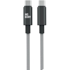 Кабель AKSBERRY (6900295640018) X163 Nylon silk Type-C - Type-C, серый
