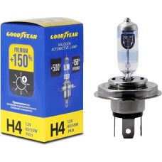 Лампа галогенная GOODYEAR GY Н4 12V 60/55W P43t Premium +150%