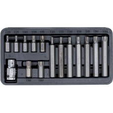 Набор вставок AVS TOOLS KB15TH TORX с отверстием (T20-T55) 15 предметов