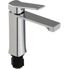 Смеситель FABIA 9741 Смеситель для раковины шаровый, литой квадратный корпус, цвет ХРОМ