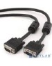 Gembird/Cablexpert CC-PPVGA-10-B, Кабель VGA Premium , 15M/15M, 3.0м, черный, тройной экран, феррит.кольца
