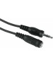 HAMA Адаптер аудио H-205104, Jack 3.5 (m) - Jack 3.5 (f), 2.5м, черный [00205104]