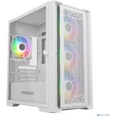 Powercase ByteFlow Micro White, Tempered Glass, 4х 120mm ARGB fans, ARGB HUB, белый, mATX (CAMBFW-A4)