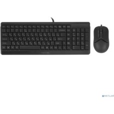 A4TECH Клавиатура + мышь Fstyler F1512 клав:черный мышь:черный USB (F1512 BLACK)