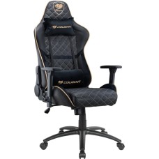 Кресло компьютерное игровое COUGAR Кресло игровое Armor One Royal, на колесиках, эко.кожа, черный [cu-armone-r]