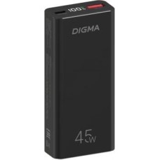 DIGMA Мобильный аккумулятор DGPF10E 10000mAh QC3.0/PD3.0 45W 4.5A USB-A/USB-C черный (DGPF10E45ABK)