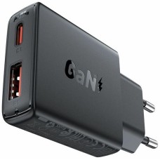 ACEFAST Мини PD30W GaN зарядное устройство с одним USB-С портом Z7 Multifunctional Pd30W Gan Mini Charger. Цвет: черный
