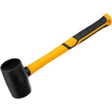 Киянка DENZEL Киянка резиновая, 225 г, черная, фибергласовая рукоятка c TPR покрытием 11143