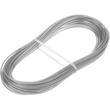Трос СИБРТЕХ Трос металлополимерный прозрачный ПР-2.0, толщина 2.0 мм, моток 20 метров 47625
