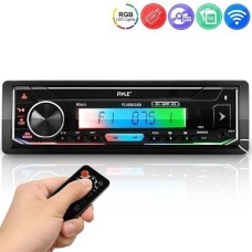 Морская магнитола PYLE MARINE PLMRB38B магнитола черная/RGB мультицвет/SD/USB/BT