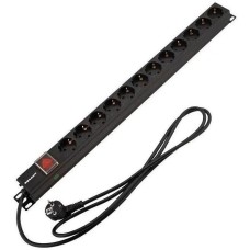 REXANT Блок распределения питания 04-0204-2 верт.размещ. 12xSchuko базовые 16A Schuko 2м