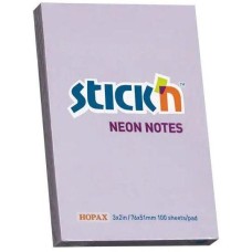 STICK`N Блок самоклеящийся бумажный 21402 51x76мм 100лист. 70г/м2 пастель сиреневый