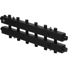 Сантехническая арматура ROYAL THERMO Коллектор на 6 (7) отопительных контуров (сверху/снизу/сбоку) с кронштейнами