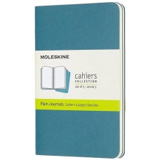 MOLESKINE Блокнот CAHIER JOURNAL CH013B44 Pocket 90x140мм обложка картон 64стр. нелинованный голубой (3шт)
