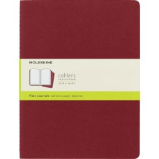 MOLESKINE Блокнот CAHIER JOURNAL CH123 XLarge 190х250мм обложка картон 120стр. нелинованный клюквенный (3шт)