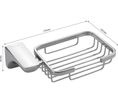 Аксессуары для ванной комнаты и туалета TITAN 77007 Мыльница металлическая на основании