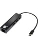 переходник-адаптер 5BITES UA3C-45-09BK USB3.1 / 3*USB2.0 / RJ45 100MB / BLACK