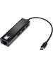 переходник-адаптер 5BITES UA3C-45-09BK USB3.1 / 3*USB2.0 / RJ45 100MB / BLACK