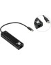 переходник-адаптер 5BITES UA3C-45-09BK USB3.1 / 3*USB2.0 / RJ45 100MB / BLACK
