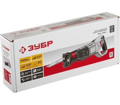 Пила ЗУБР ЗПС-1100 Э Пила сабельная 1100 Вт, 800-2700 ход/мин