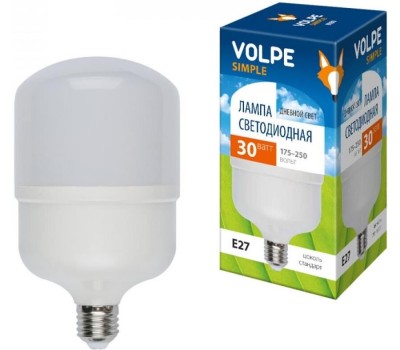 Лампа декоративная светодиодная VOLPE (10810) LED-M80-30W/WW/E27/FR/S картон