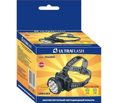 Налобный фонарь ULTRAFLASH (11256) LED5362 черный