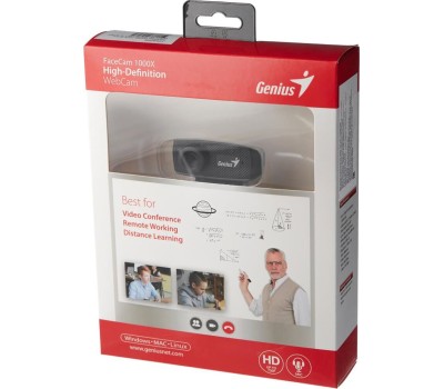 Веб-камера GENIUS (32200003400) FaceCam 1000X v2, черный