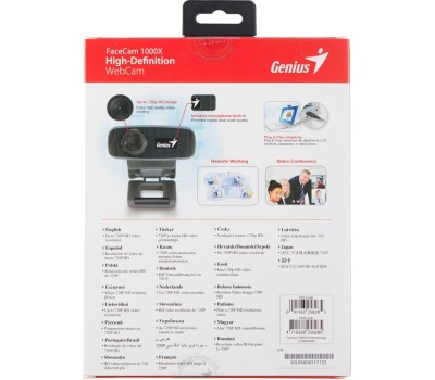 Веб-камера GENIUS (32200003400) FaceCam 1000X v2, черный