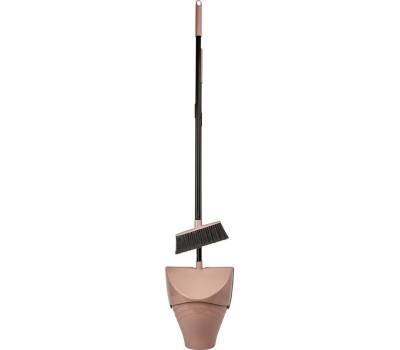 Набор для уборки SVIP SV3135БЖ большой совок, с крышкой, бежевый, с длинными ручками