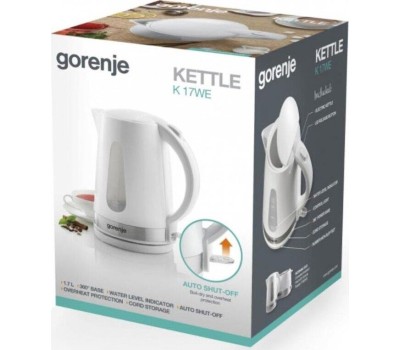 Чайник электрический GORENJE K17WE белый