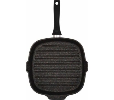 Сковорода-гриль KUKMARA сгкго280а 28см без крышки, черный Granit ultra original