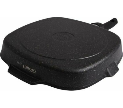 Сковорода-гриль KUKMARA сгкго280а 28см без крышки, черный Granit ultra original