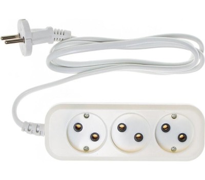Удлинитель BURO BU-PSL3.1/W 1.5м (3 розетки) белый (пакет ПЭ)