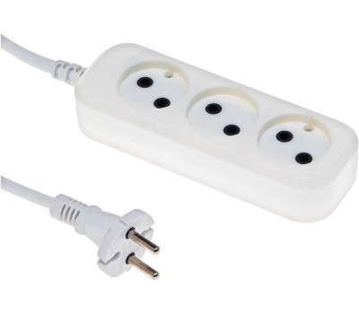 Удлинитель BURO BU-PSL3.1/W 1.5м (3 розетки) белый (пакет ПЭ)