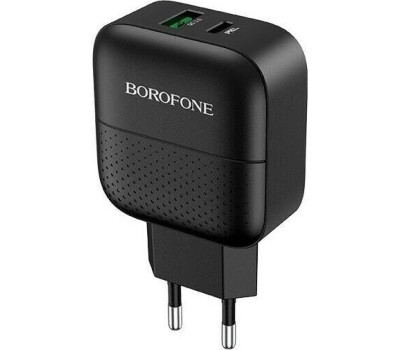 СЗУ BOROFONE (6931474727336) BA46A Black СЗУ 1USB 3.0A QC3.0 быстрая зарядка
