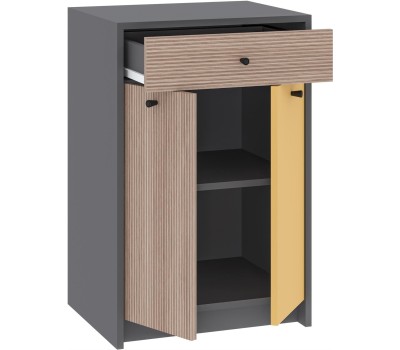 Модульная мебель МЕБЕЛЬ-КОМПЛЕКС JAM Комод 1Я Серый шифер/Грэви/Сэнд