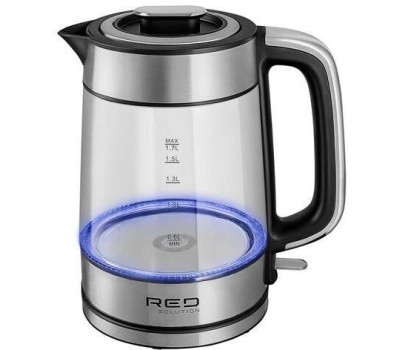 Чайник электрический RED SOLUTION Чайник электрический G104, 2200Вт, черный и серебристый