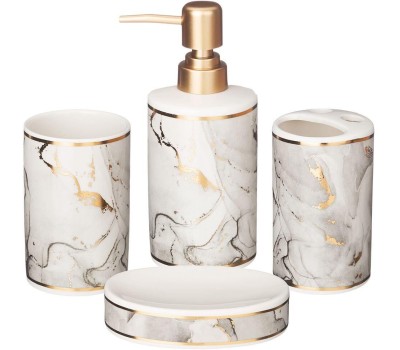 Аксессуары д/ванной комнаты LEFARD 755-245 набор для ванной 360мл (4 предмета)