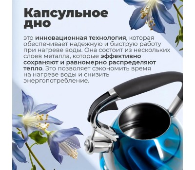 POMIDORO POMI D'ORO P-650186 Napoli Чайник со свистком, 3л