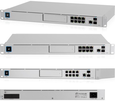 UBIQUITI UDM-Pro Маршрутизатор, UniFi Dream Machine Pro, 1*10G SFP+, 8*1GbE RJ45 LAN ports, 1*10G SFP+, 1* 1GbE RJ45 WAN ports, 3.5