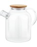 POMI D'ORO P250089 Neri Чайник заварочный стеклянный с фильтром-пружиной и бамбуковой крышкой, 1800мл