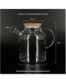 POMI D'ORO P250089 Neri Чайник заварочный стеклянный с фильтром-пружиной и бамбуковой крышкой, 1800мл