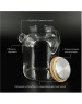POMI D'ORO P250089 Neri Чайник заварочный стеклянный с фильтром-пружиной и бамбуковой крышкой, 1800мл
