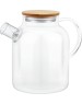 POMI D'ORO P250089 Neri Чайник заварочный стеклянный с фильтром-пружиной и бамбуковой крышкой, 1800мл