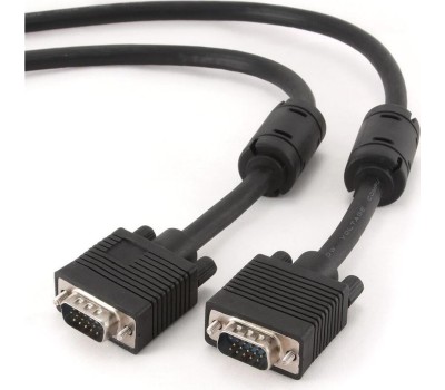 Gembird/Cablexpert CC-PPVGA-10-B, Кабель VGA Premium , 15M/15M, 3.0м, черный, тройной экран, феррит.кольца