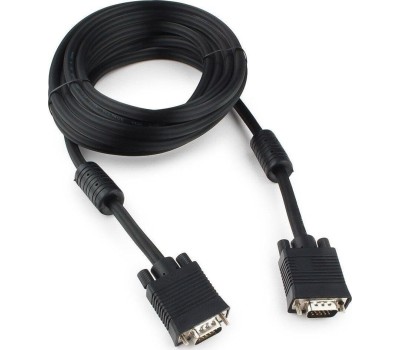 Gembird/Cablexpert CC-PPVGA-10-B, Кабель VGA Premium , 15M/15M, 3.0м, черный, тройной экран, феррит.кольца